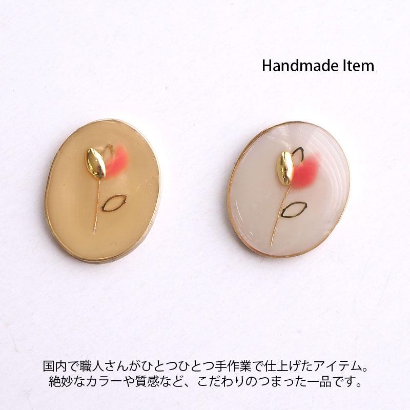 BLAZE カボション レジン チューリップ メタルフレーム ハンドメイド