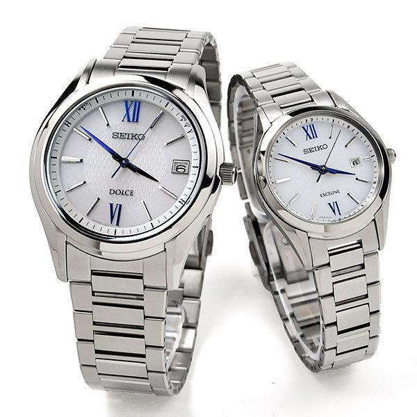DOLCE ＆ EXCELINE ペアウォッチ ブランド 夫婦 セイコー ソーラー電波