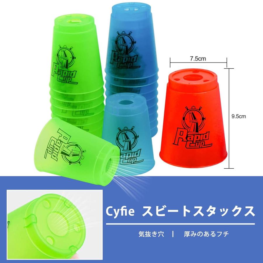 スポーツスタッキング カップ セット 4色 スピードスタックス 二代目