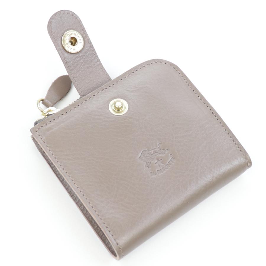 IL BISONTE（イルビゾンテ） 財布 二つ折り ボタン L字ファスナー 小銭