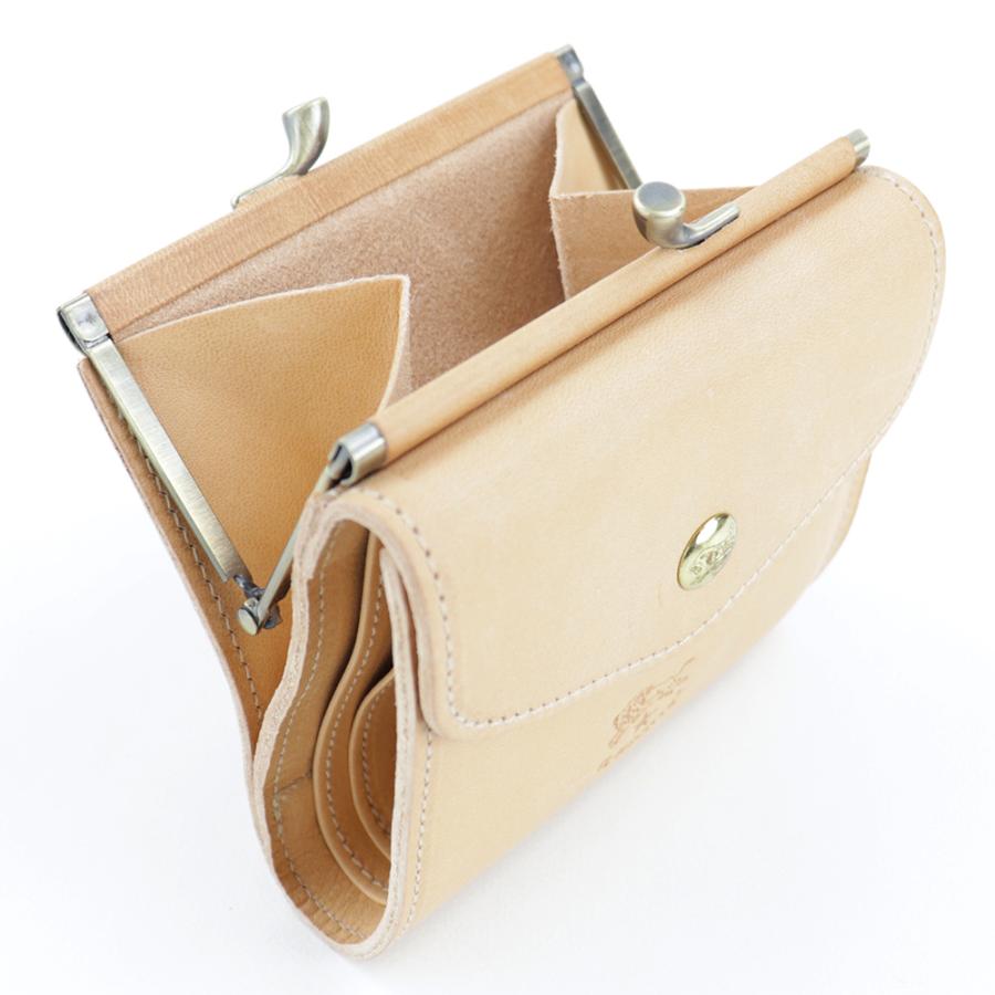 IL BISONTE（イルビゾンテ） 財布 二つ折り がま口 レザー 本革 SMW011