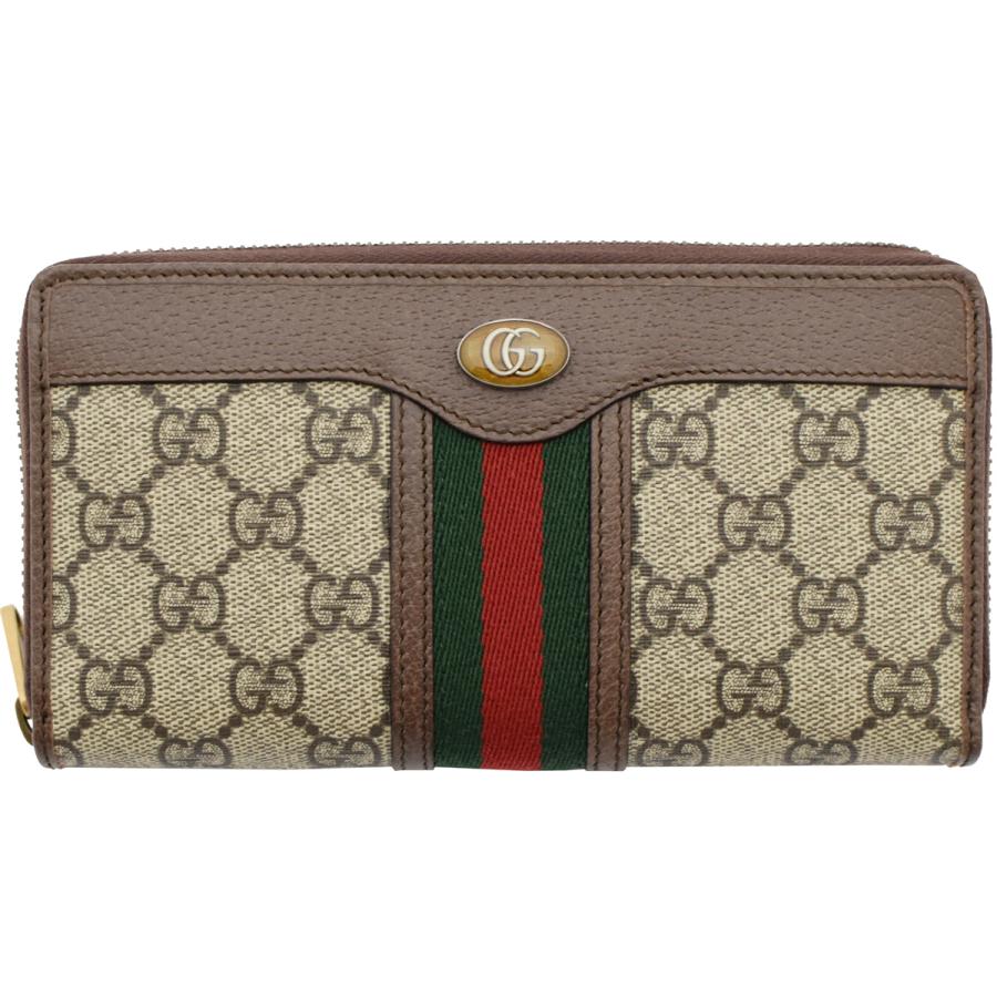GGキャンバス グッチ 財布 GUCCI ラウンドファスナー長財布 メンズ