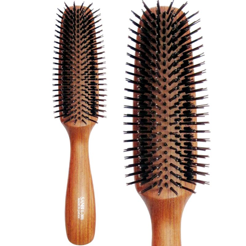 サンビー 豚毛+ナイロン L-301 日本製 ブラッシングブラシ SANBI