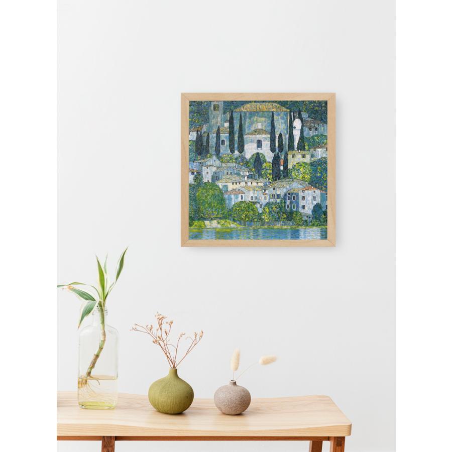 額縁付き アートポスター カッソーネの教会 天然木フレーム付き 額装