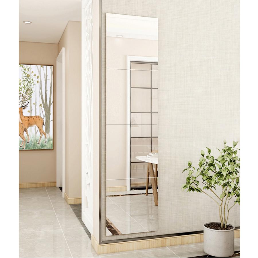 ミルオ君の鏡工房 全身鏡 貼る 姿見 貼るタイプ 壁掛け 貼る鏡 全身