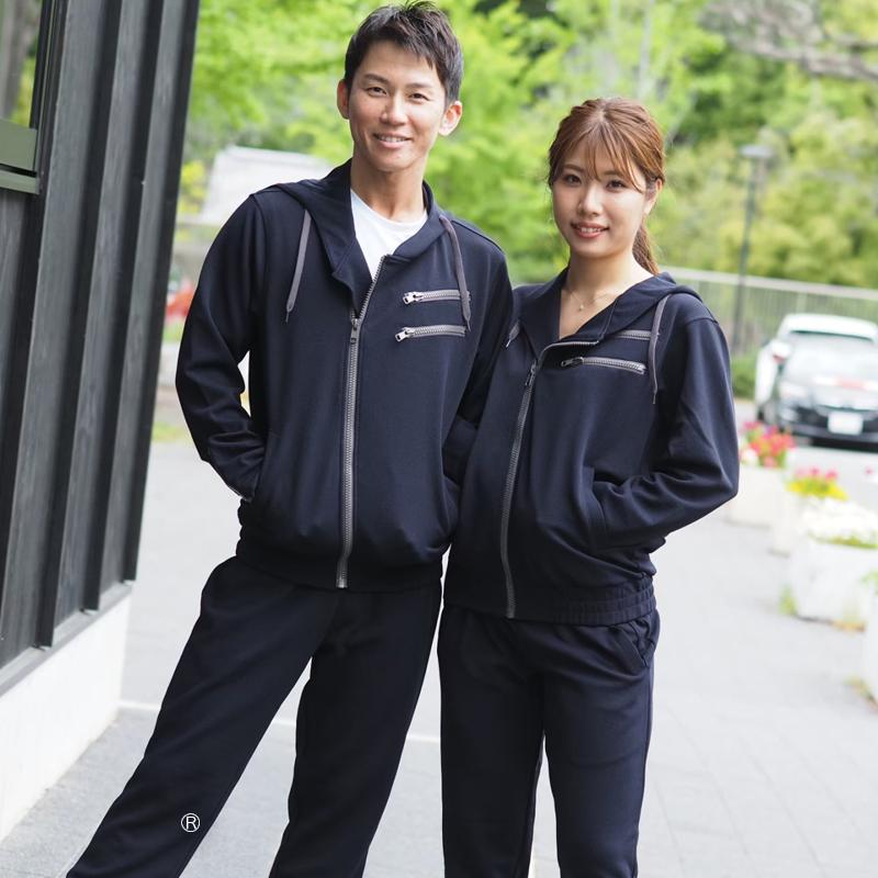 伸びる道着素材] セットアップ 上下セット 刺子 メンズ レディース