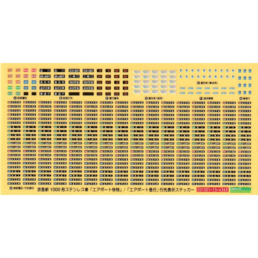 グリーンマックス S-4363 京急新1000形ステンレス車「エアポート快特