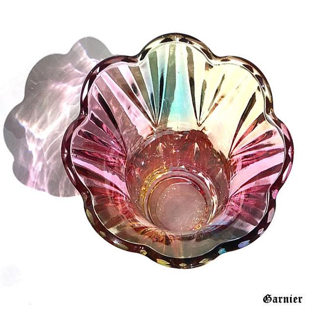 花瓶 フラワーベース ガラス クリスタル カラフル 虹色 オシャレ 高さ