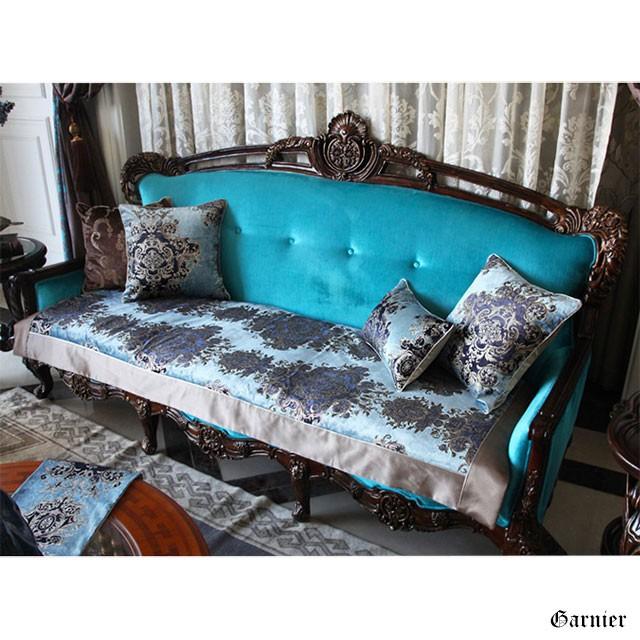 ソファーカバー ヴェルヴェット調 タッセル付き エレガント ゴージャス