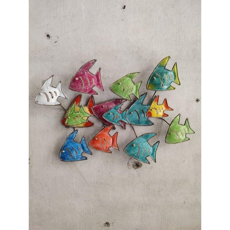 ウォールデコレーション オブジェ 壁飾り アイアン 熱帯魚 魚 壁掛け