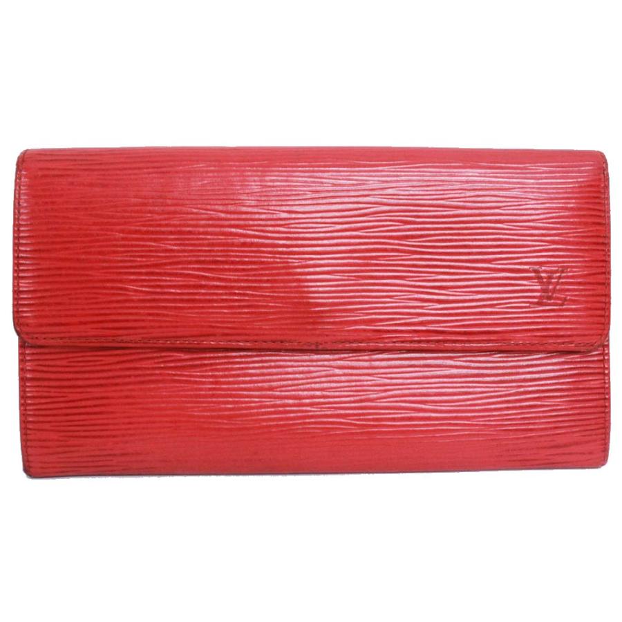 ルイヴィトン エピ ポルトモネ・クレディ 二つ折り長財布 レッド