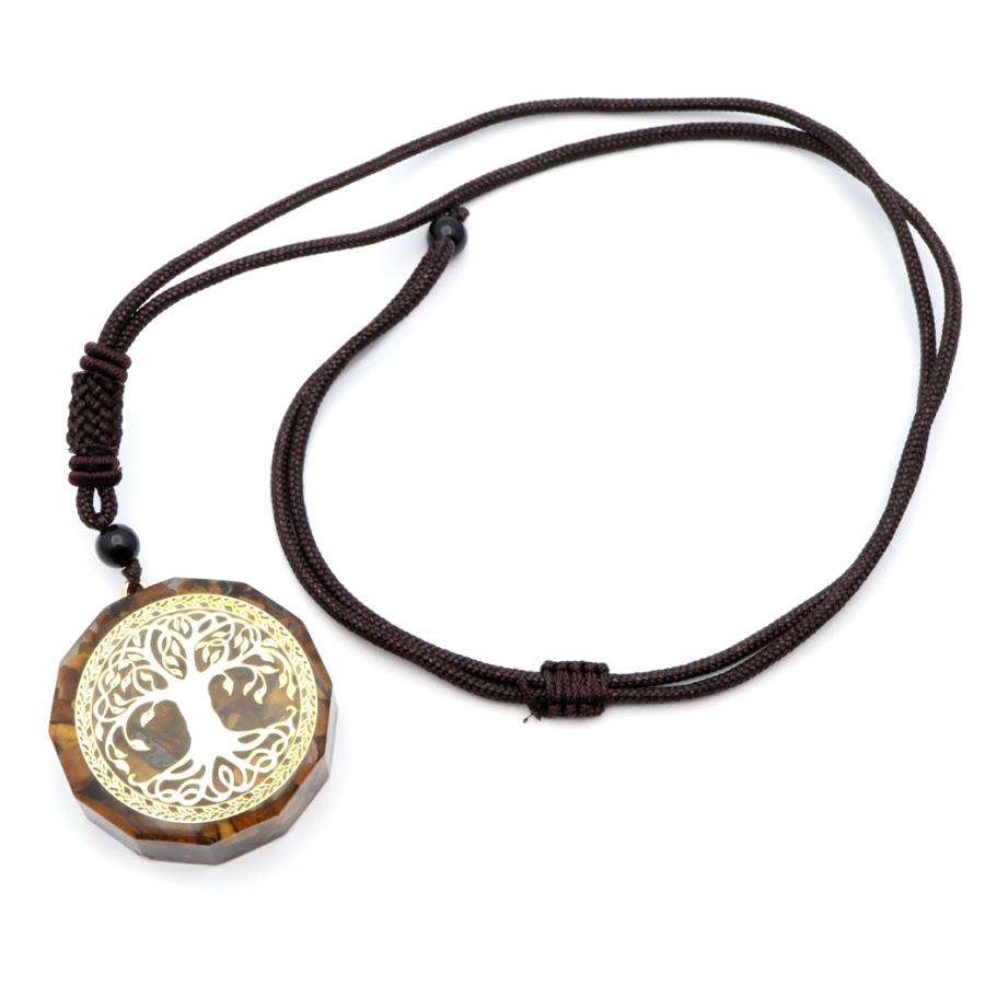 GOLD STONE オルゴナイト ペンダント ツリーオブライフ 生命の樹 幸運