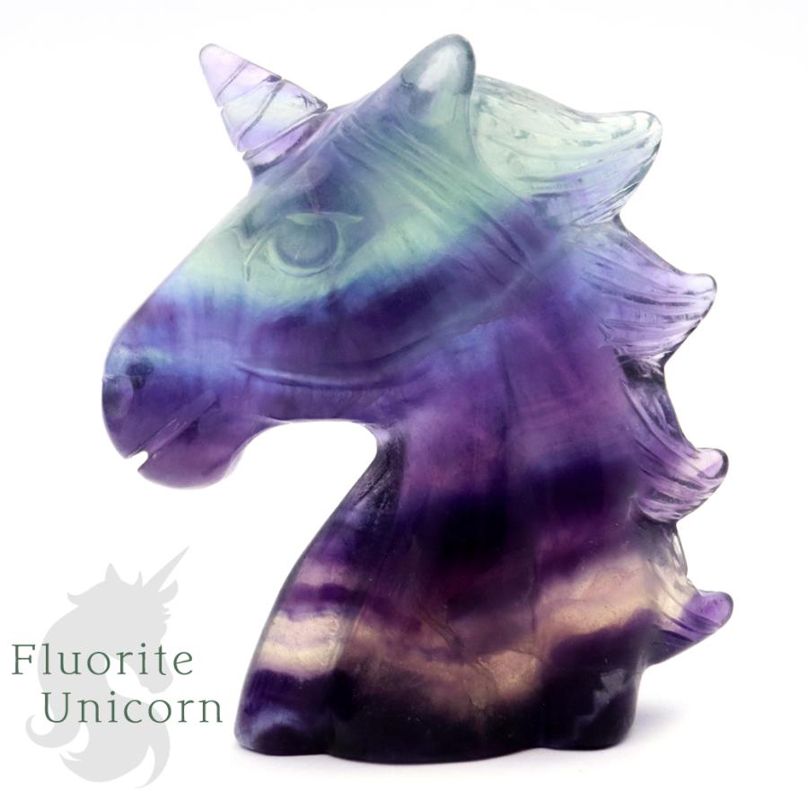 GOLD STONE フローライト ユニコーン 置き物 オブジェ 飾り物 置物 蛍