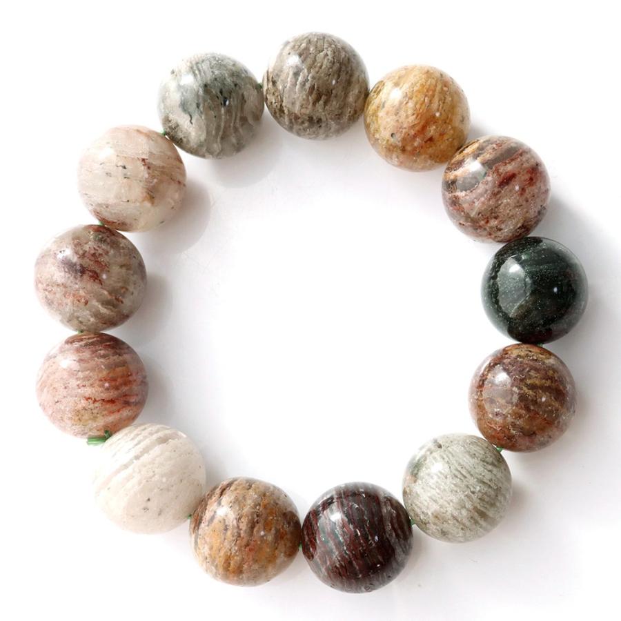 GOLD STONE 千層 ガーデンクォーツ ブレスレット 17mm 1点もの 大玉