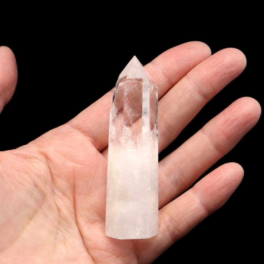 GOLD STONE 天然 水晶 六角柱 ポイント Mサイズ 高さ 7-8cm前後 1個