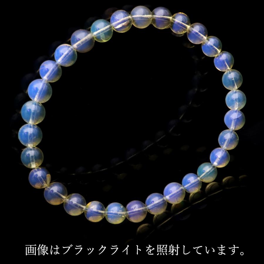 GOLD STONE ブルーアンバー ブレスレット 6mm メキシコ産 琥珀 こはく