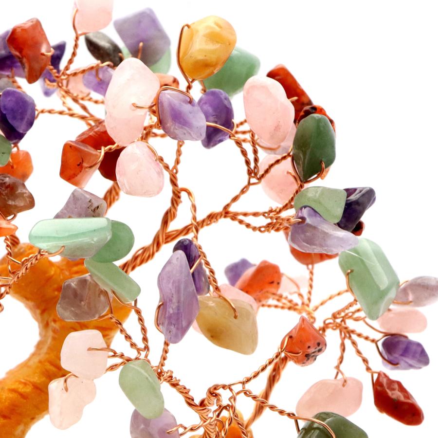 GOLD STONE 招財樹 壺型 MIX マルチカラー 龍 風水置物 インテリア 金