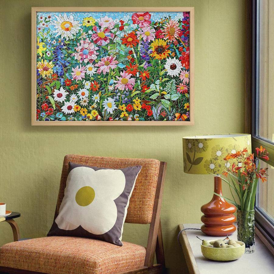 MISITU ジグソーパズル 1000ピース パズル 風景 絵画 壁画 花 花畑