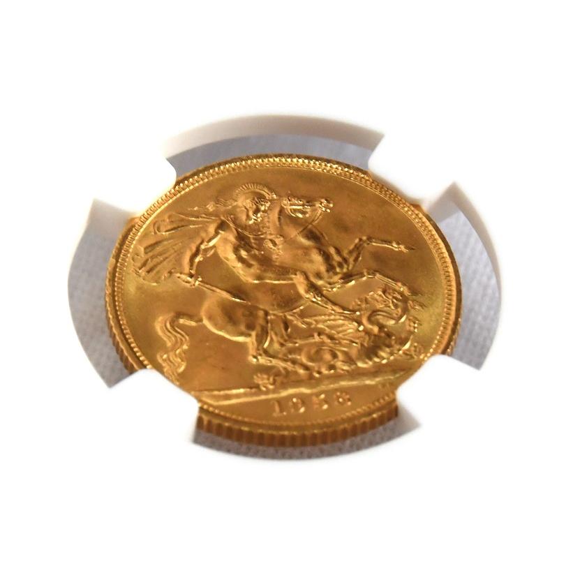 1958年 イギリス金貨 ヤングヤングエリザベス MS65 ソブリン金貨