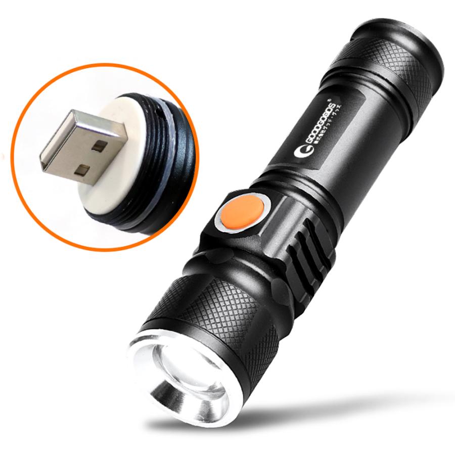 GOODGOODS（グッド・グッズ） 1800lm LED懐中電灯 散歩 小型