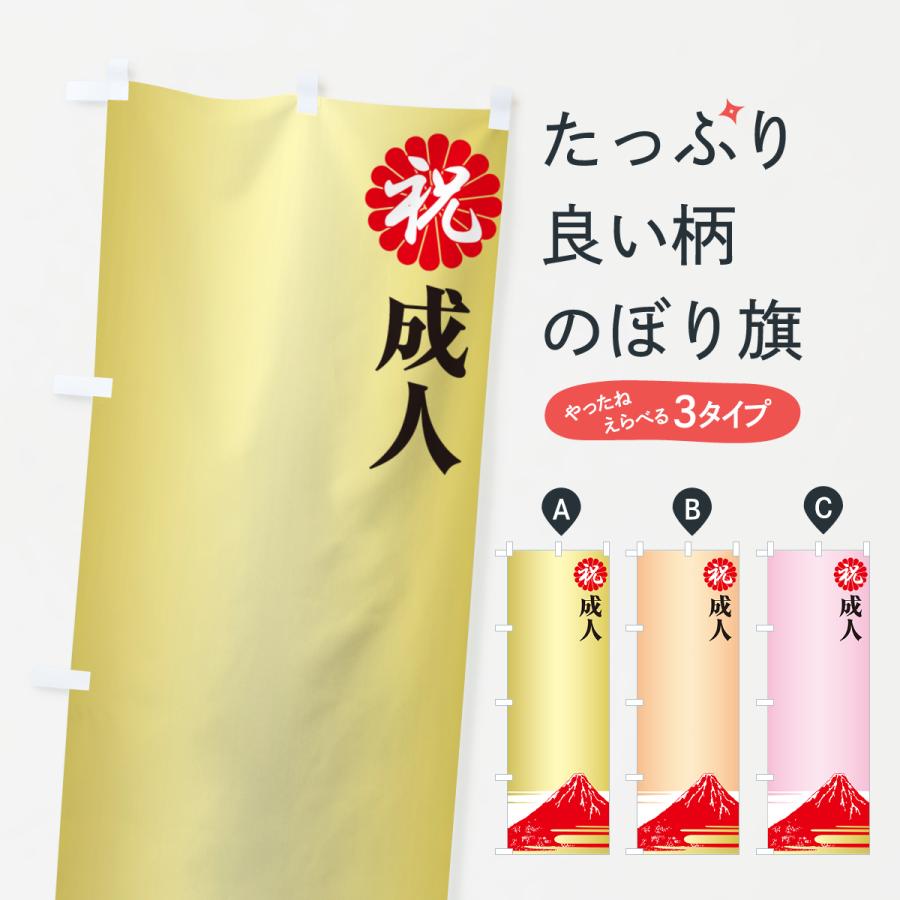 のぼり旗 成人式のぼり旗・祝成人・名前旗 : のぼり旗 グッズプロ