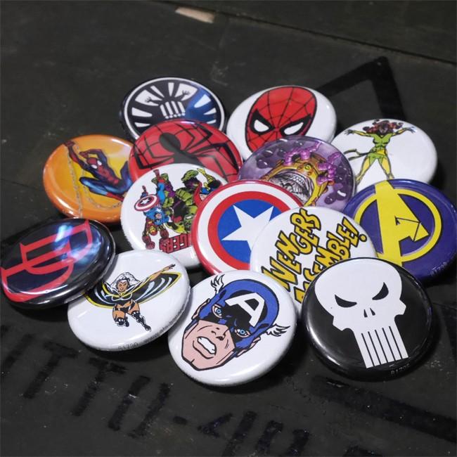 MARVEL 缶バッジ 5点セット マーベル ピンバッジ : アメリカン雑貨の
