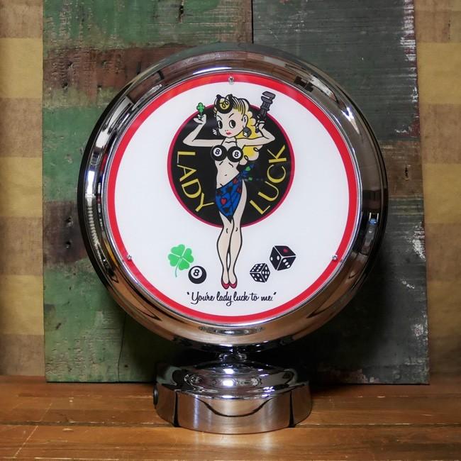LADY LUCK ガスランプ ネオンクロック 置時計 レディラック GASLAMP