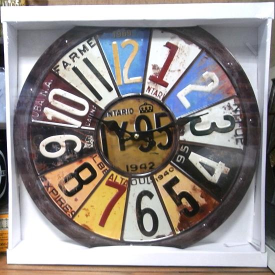 ウォールクロック NUMBERS 壁掛け時計 ナンバープレート : アメリカン