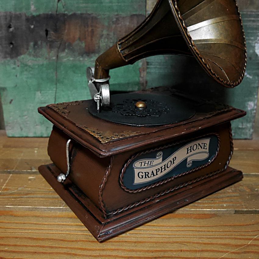 ヴィンテージ コインバンク 蓄音機 貯金箱 オールドアメリカン雑貨