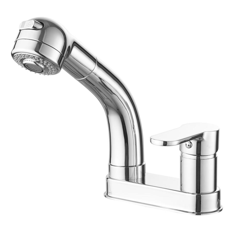 Kroias 洗面台蛇口 洗面水栓 ツーホール式 シングルレバー混合栓 2穴台