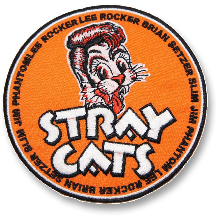 刺繍 アイロン ワッペン【STRAY CATS 迷い猫】ロカビリー