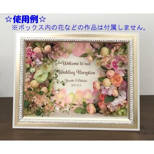 立体額 フレーム＋紙BOX A4 シャンパンホワイト ボックスフレーム 額縁