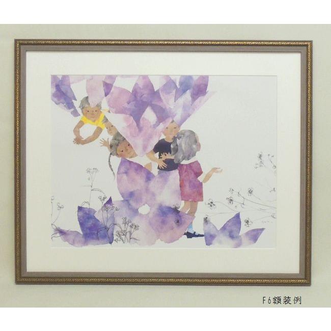 3669 F6水彩額縁 マット付き 大仙 おしゃれ パステル 超〜軽量800g