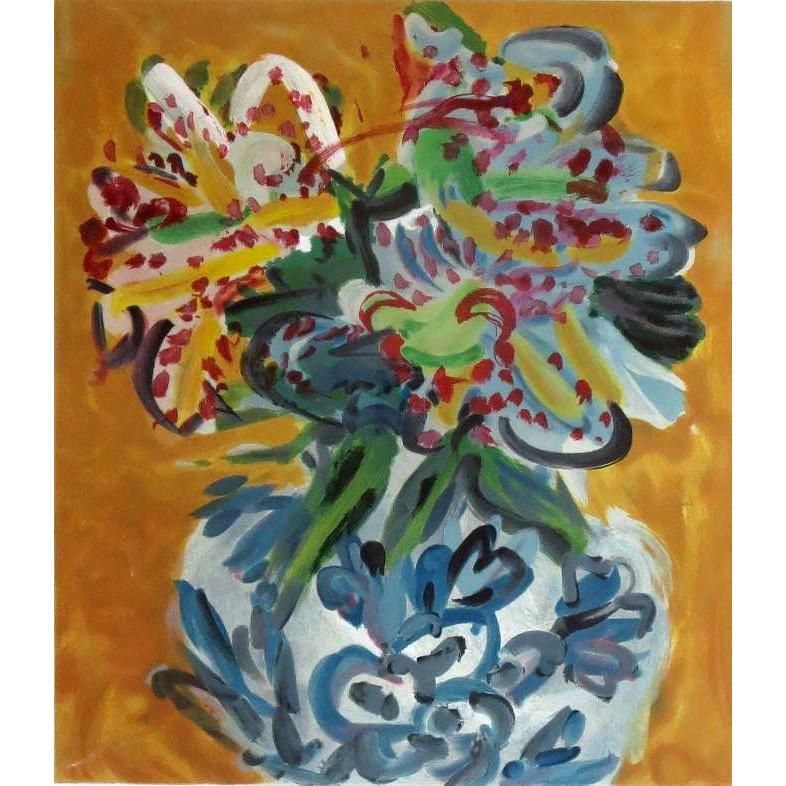 梅原 龍三郎「百合」 新品額装 : ギャラリーTOMIOKA - 通販 - Yahoo