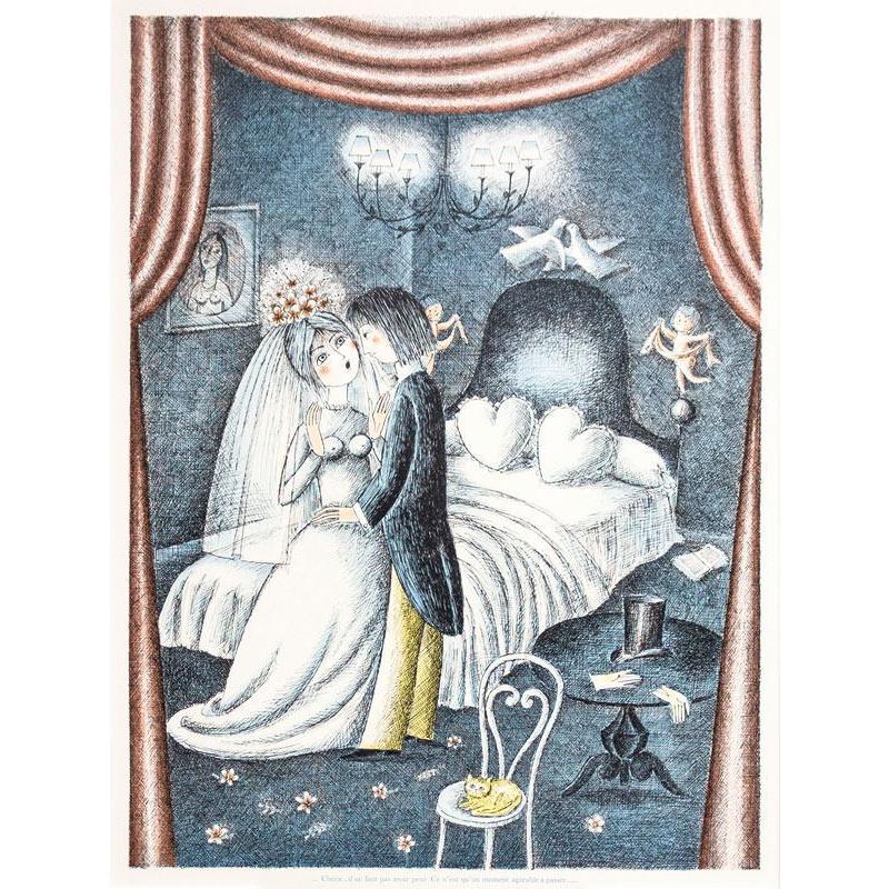 レイモン・ペイネ「 ハネムーンの夜 」リトグラフ 版画 版画 絵画 人物