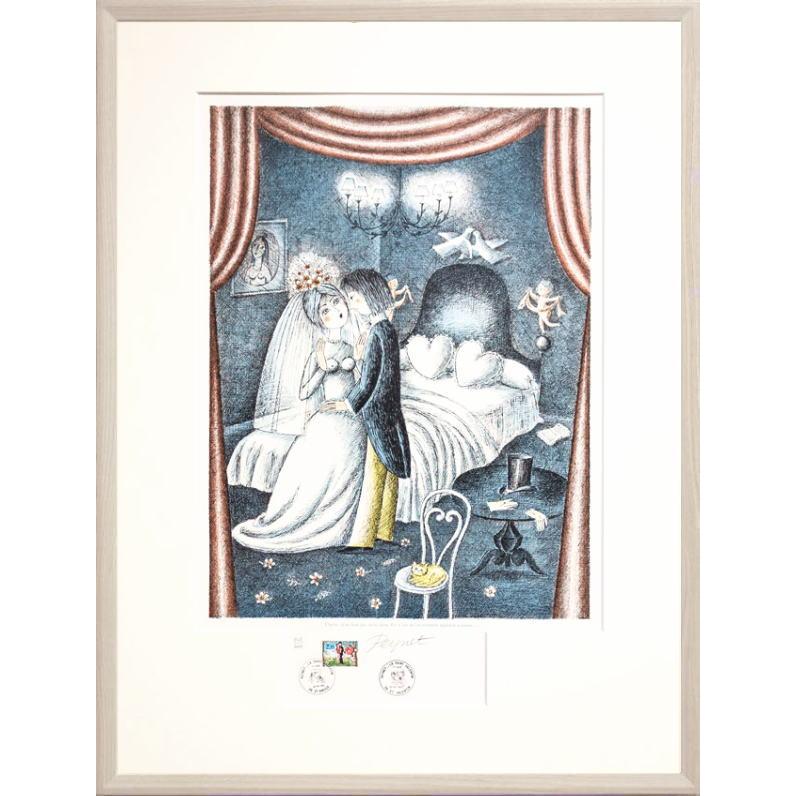 レイモン・ペイネ「 ハネムーンの夜 」リトグラフ 版画 版画 絵画 人物