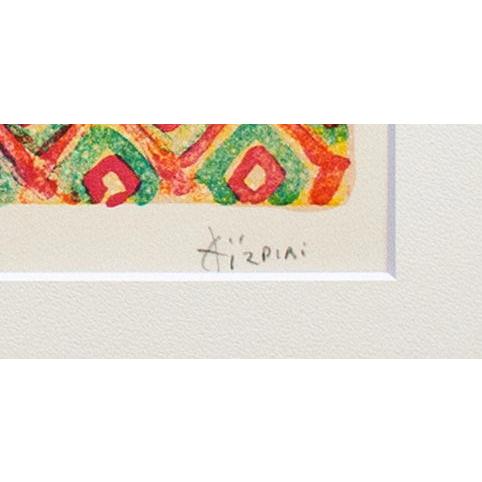 ポール ・ アイズピリ 「 ベージュ背景のバラの花束 」 リトグラフ