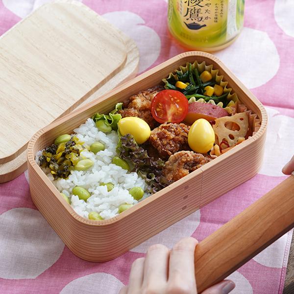 朝倉家具 三ツ星弁当箱 600ml 木製 弁当箱 わっぱ弁当 杉 桐 天然木
