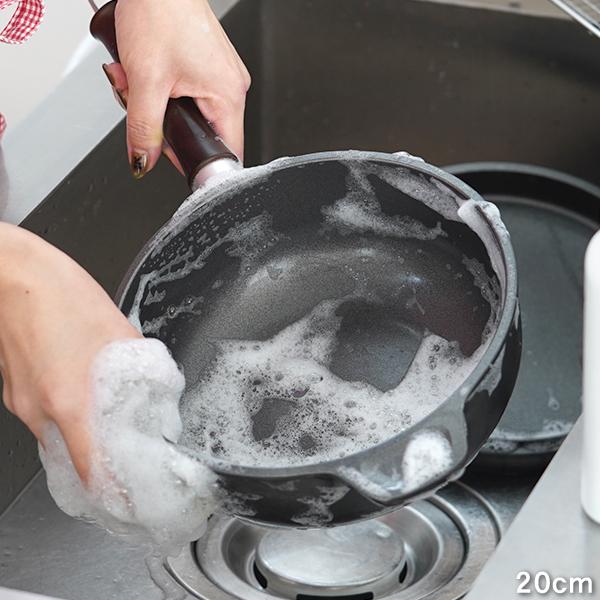 文化軽金属鋳造 藤栄 味わい鍋 片手 18cm アルミ鍋 万能鍋 片手鍋 無水