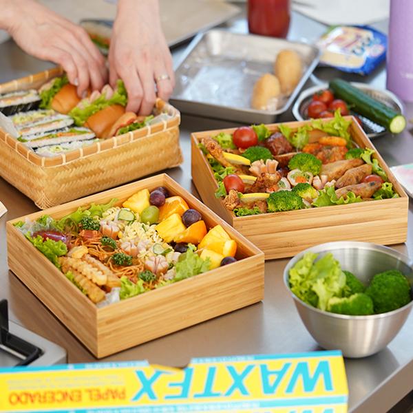 公長齋小菅 6.5寸 二段重箱 京都 お重 ランチボックス 竹製 公長斎