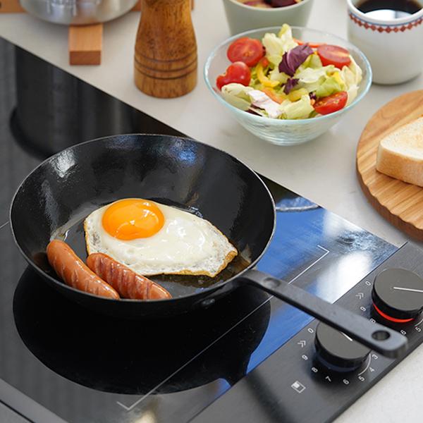 近藤製作所 ちょっと深めの鉄フライパン 18cm 鉄フライパン 板厚1.6mm