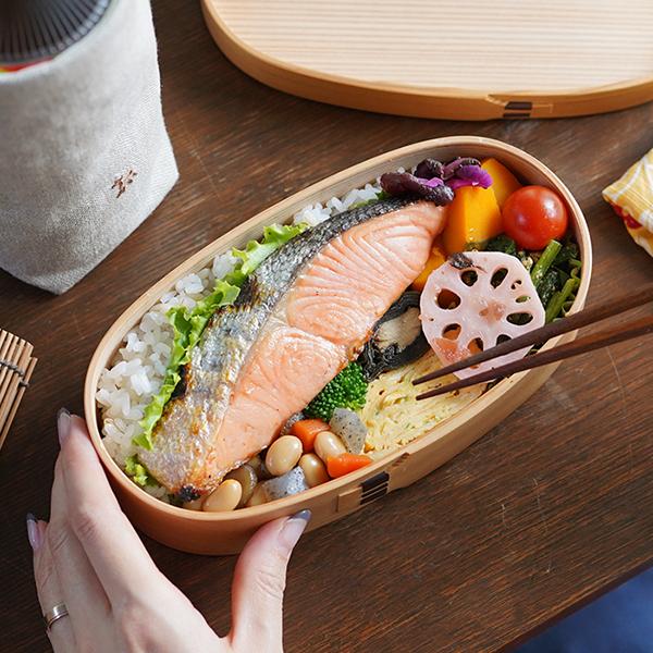 曲げわっぱ 弁当箱 小判型 スリム 栗久 わっぱ弁当 国産 日本製 ギフト