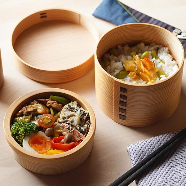 曲げわっぱ 弁当箱 丸二段 栗久 わっぱ弁当 国産 日本製 ギフト 贈り物