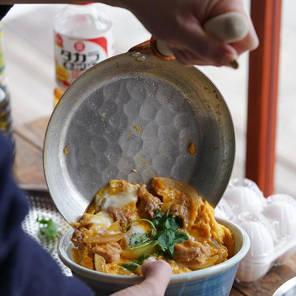 中村銅器製作所 銅親子鍋 深型 銅製 親子鍋 立柄 丼鍋 親子丼 かつ丼