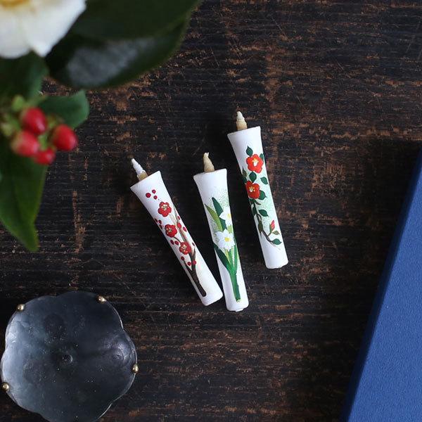 大與 絵ろうそく 2号12本入 十二ヶ月セット 手描き 和ろうそく 蝋燭