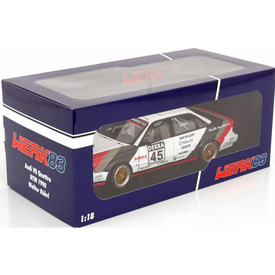 Werk83 1/18 Audi V8 Quattro #45 DTM 1990 Rohrl アウディ ミニカー