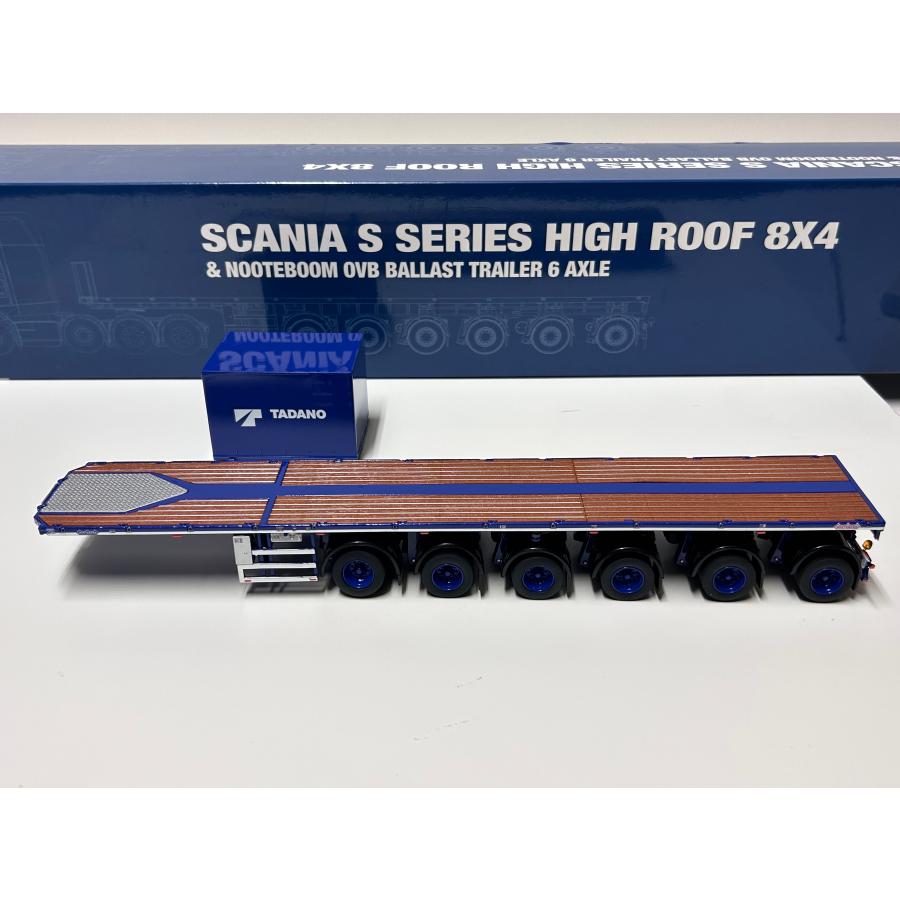 IMC 1/50 SCANIA S-Serie high roof Nooteboom flatbad trailer