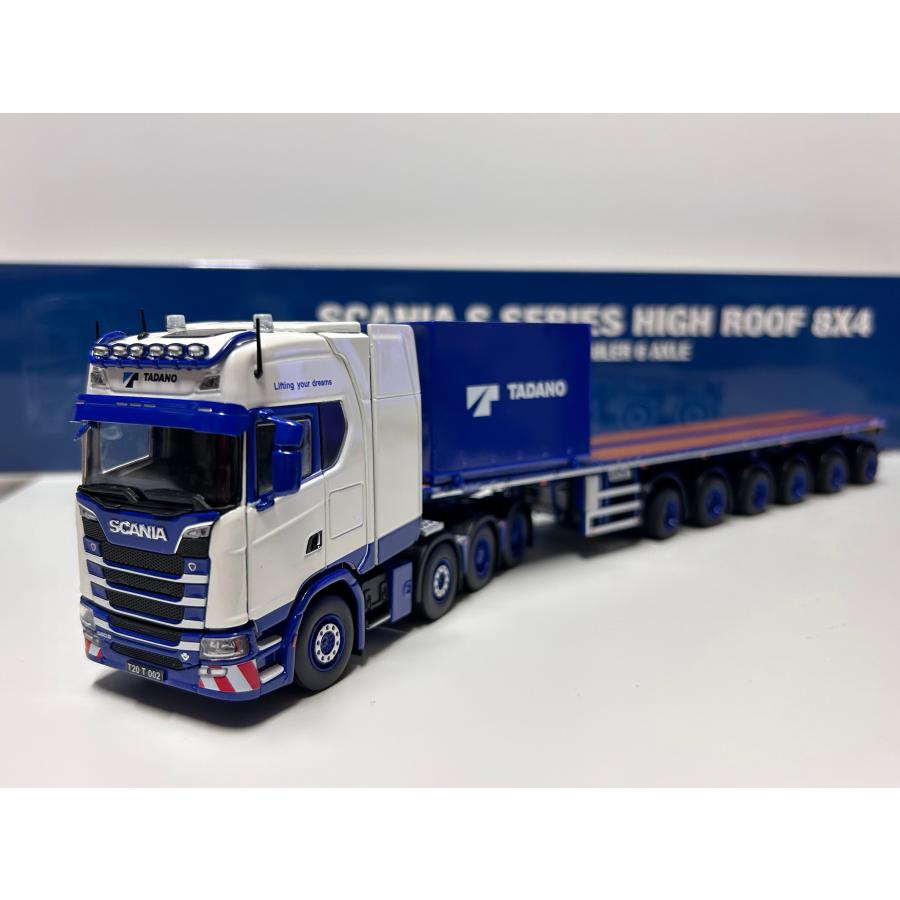 IMC 1/50 SCANIA S-Serie high roof Nooteboom flatbad trailer