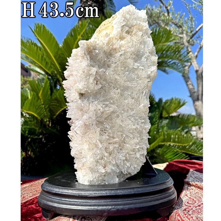 天然水晶 原石 大きい クラスター 台座付き 11.4kg 送料無料