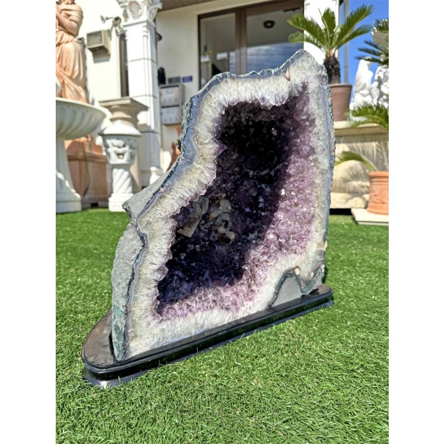 天然 紫水晶 特大 アメジスト ドーム 原石 大きい パワーストーン 57.4